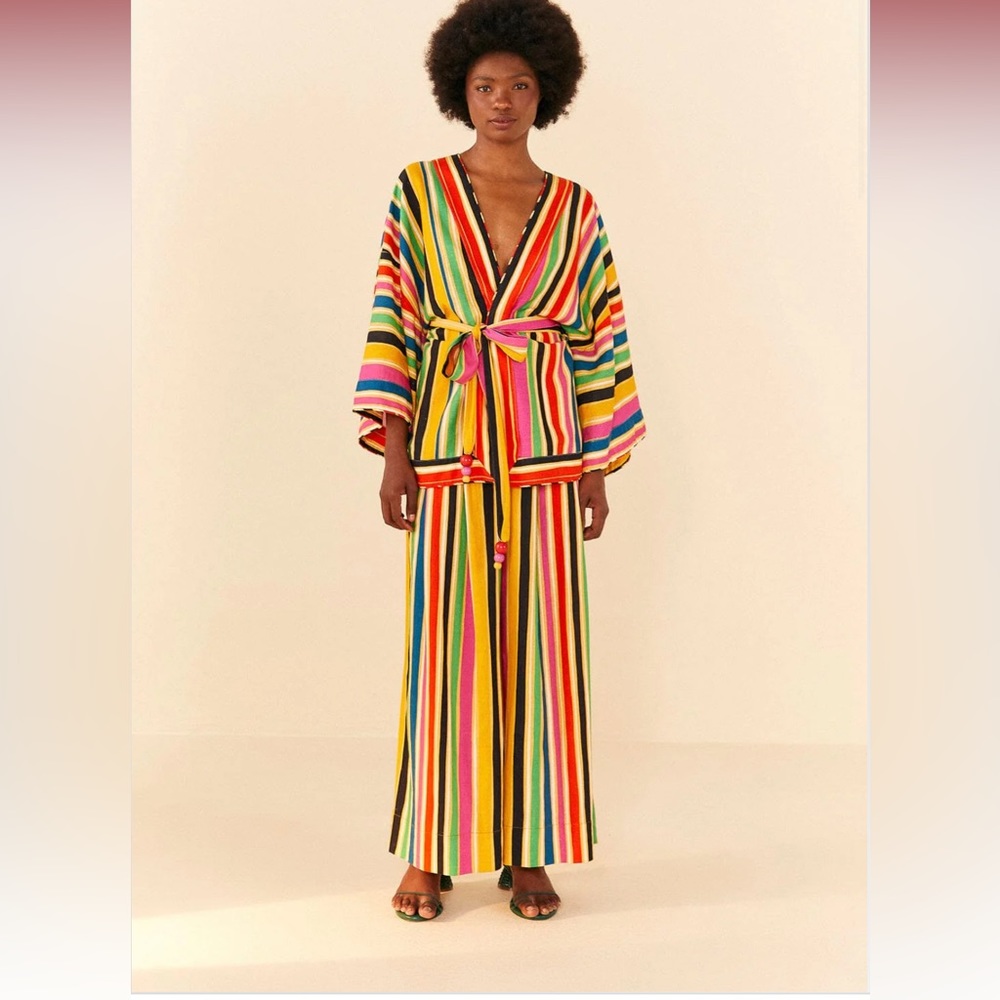 Rainbow Stripes Kimono